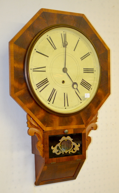 Antique Waterbury Rosewood Short Drop Clock