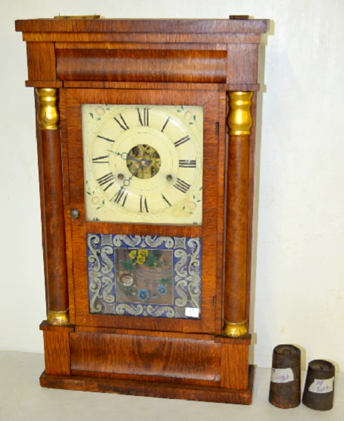 Antique Seth Thomas Split Column Weight Driven Shelf Clock