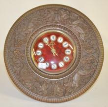 Antique F. Kroeber Brass Plaque #3 1888 Wall Clock