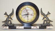 Antique Marble and Metal TO Desk Clock