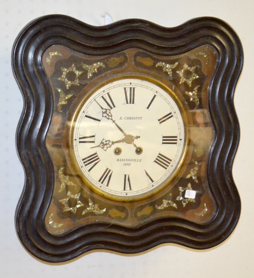 Antique French M.O.P. Picture Frame Wall Clock