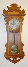 Antique New Haven Oak “Maywood” 30 Day Wall Regulator