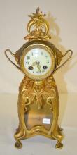 Antique Lenzkirch Cast Bronze Art Nouveau Shelf Clock