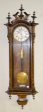 Antique Gustav Becker 1 Weight Walnut Wall Regulator Clock