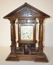 Homemade Pillar Clock with Peaked Roof