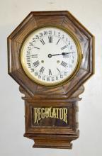 Antique Calendar Wall Regulator, Oak