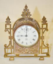 Antique E.N. Welch “La Riene” Metal Clock