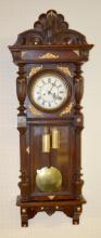 Antique German 2 Weight Walnut Vienna Regulator