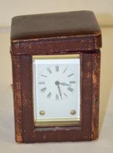 Antique Carriage Clock with Carrying Case and Key