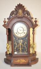 Antique Ansonia “Triumph” Walnut Parlor Clock