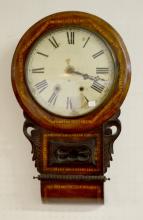 Antique Anglo American Inlaid Wall Clock