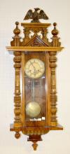 Antique German RA Wall Clock w/Eagle Crest