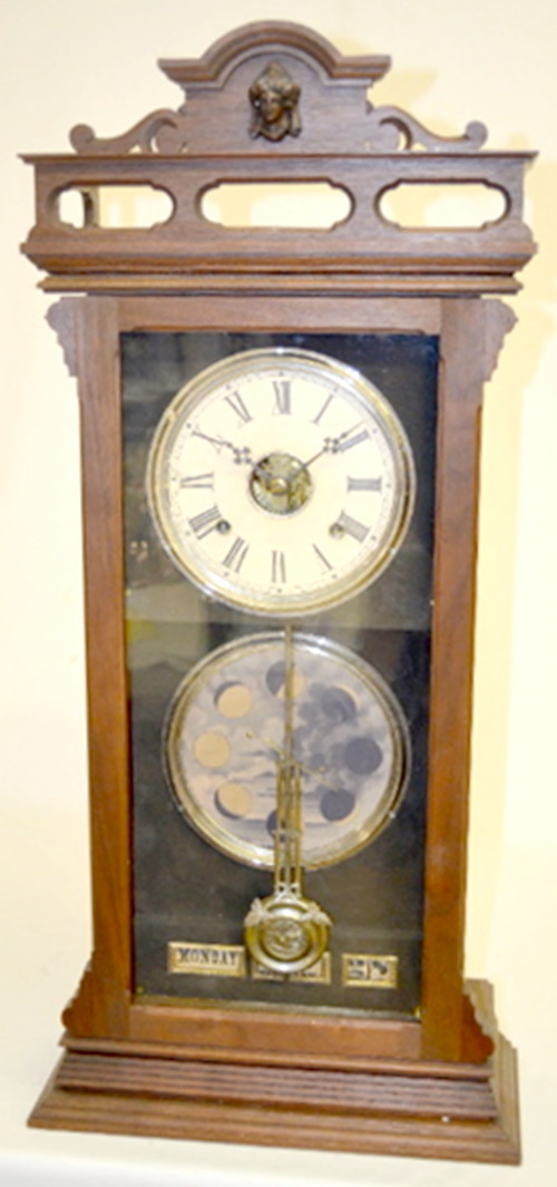 Walnut Macomb Moon Phase Calendar Clock