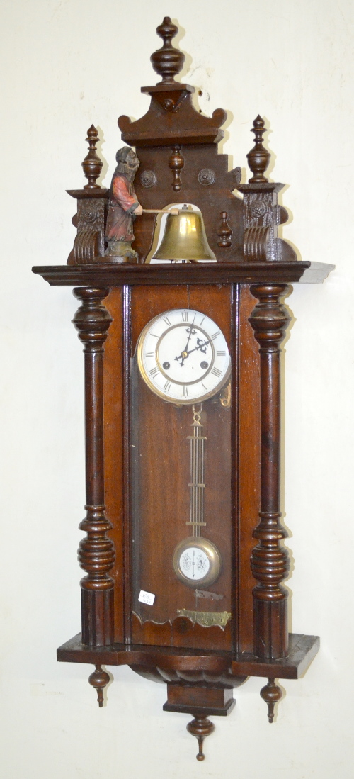 Antique Bell Ringer RA Wall Regulator Clock