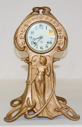 Ansonia “Ophelia” Metal Mantel Case Clock