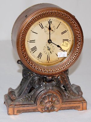 Seth Thomas Copper Clad Key Wind Alarm Clock