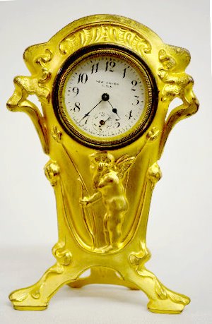 New Haven “Nashoba” Gilt Novelty Clock