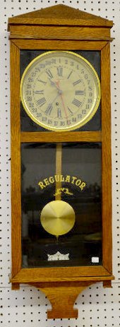 Ingraham “Landau” Oak Calendar Clock