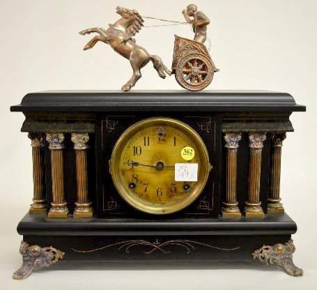 Sessions Enameled “Allwin” Mantel Clock