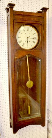 E. Howard & Co. Mission Oak Wall Regulator Clock