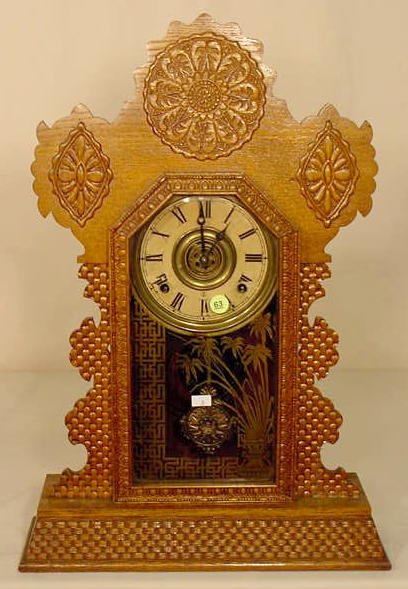 Ingraham Sapphire Oak Kitchen Clock