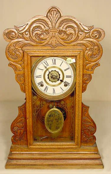 New Haven Mission Oak Shelf Clock