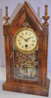 Antique Ansonia Sharp Gothic Steeple Clock