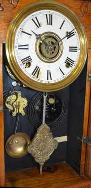 Antique Gilbert Oak “Navy No. 28” Kitchen Clock