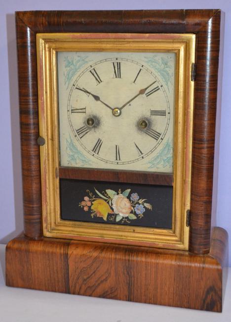 Antique New Haven Rosewood Cottage Shelf Clock