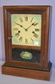 Antique Waterbury Mahogany Cottage Extra  Clock