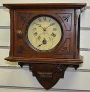 Antique Seth Thomas Carved Mahogany Wall Clock