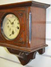 Antique Seth Thomas Carved Mahogany Wall Clock