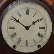 Antique Veneered Round Top Shelf Clock