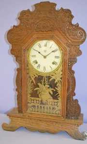 Antique Waterbury Oak “Festus” Kitchen Clock