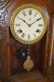 Antique Waterbury Oak “Festus” Kitchen Clock