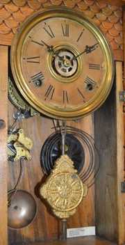 Antique Oak Gilbert Hanging Kitchen Clock