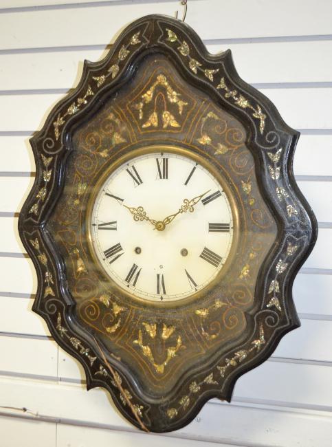 Antique French M.O.P. Picture Frame Wall Clock