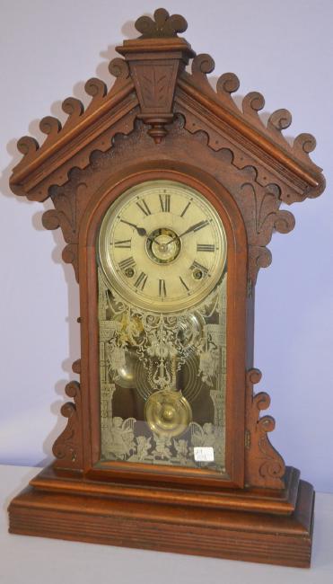 Antique Welch Walnut Kitchen Clock