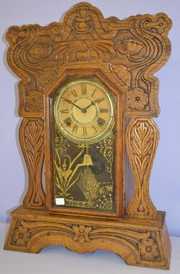 Antique Sessions Oak “Elite No. 39” Kitchen Clock