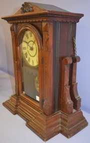 Antique Ingraham Walnut Cabinet Clock