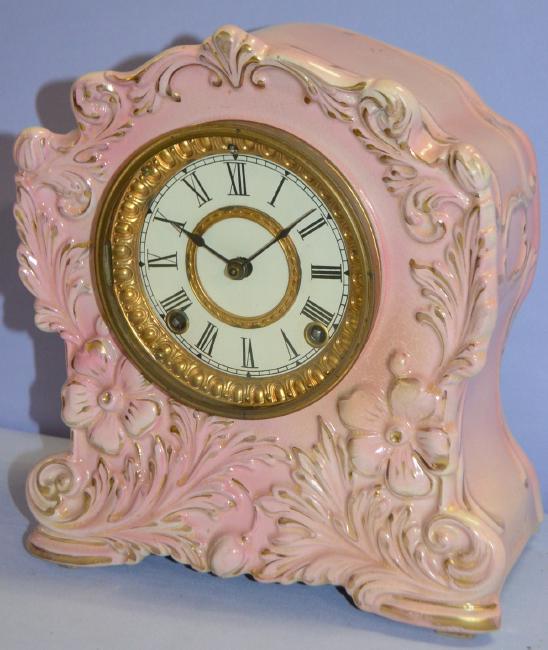 Antique Porcelain Ansonia “Tablet” Mantel Clock