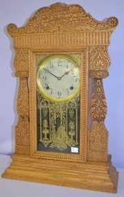 Antique Gilbert Oak “No. 3207” Kitchen Clock