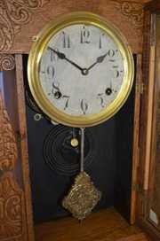 Antique Gilbert Oak “No. 3207” Kitchen Clock