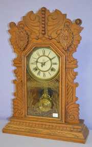 Antique Waterbury Oak “Tiffin” Kitchen Clock