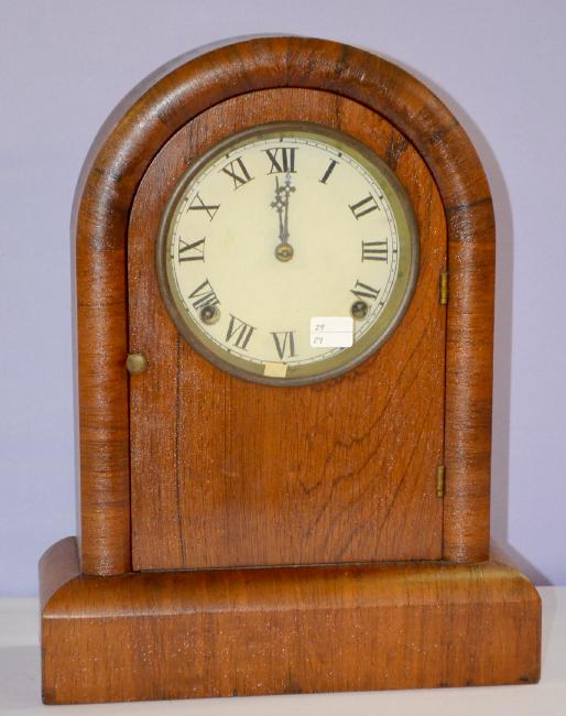 Antique Gilbert Round Top Shelf Clock