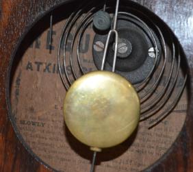 Antique Atkins Rosewood Round Top Shelf Clock