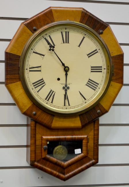 Antique New Haven Short Drop Wall Clock