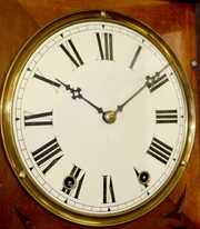 Antique Walnut New Haven Regulator Wall Clock