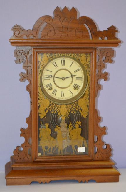 Antique Walnut E.N. Welch Kitchen Clock