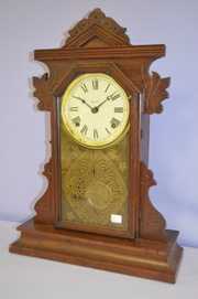 Antique Walnut Ingraham “Jasper” Kitchen Clock